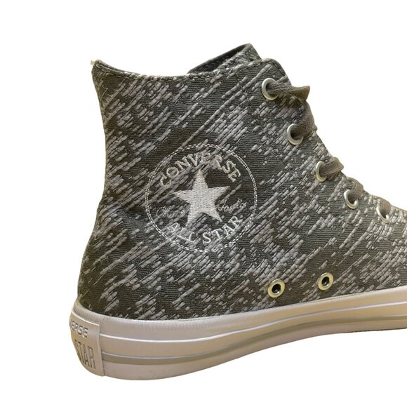 Converse Women’s Gray & White Canvas All Star Lace-Up High-Top Sneakers Size 6.5 - Picture 7 of 8